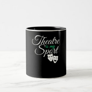 Caneca De Café Em Dois Tons Teatro É Meu Ator De Teatro Musical De Teatro De