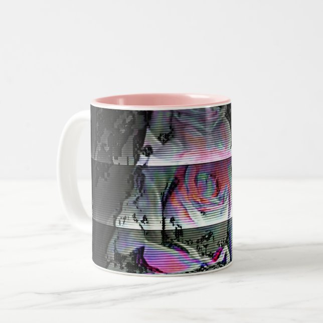 Caneca De Café Em Dois Tons Techno Bouquet   (Frente Esquerda)
