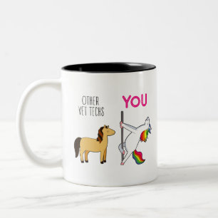 Caneca De Café Em Dois Tons Técnico Veterinário Obrigado Daily Sip