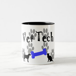 Caneca De Café Em Dois Tons TECNOLOGIA do veterinário com osso de cão
