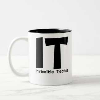 Caneca De Café Em Dois Tons Tecnologia Invencível de Informática Tecnológica.