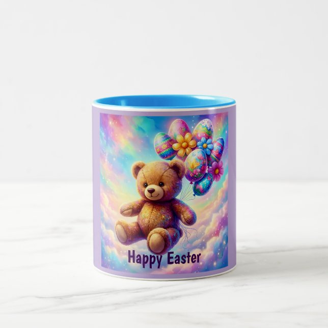 CANECA DE CAFÉ EM DOIS TONS TEDDY BEAR FLOATING ~   (Centro)