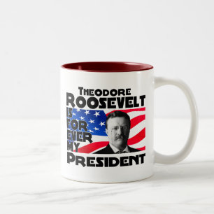 Caneca De Café Em Dois Tons Teddy Roosevelt para sempre