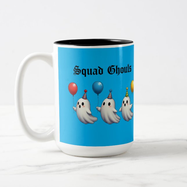 Caneca De Café Em Dois Tons Tee Ghouls Esquadrão (Esquerda)