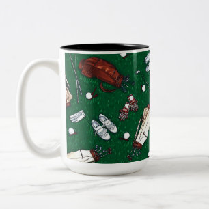 Caneca De Café Em Dois Tons Tee Time Golfe