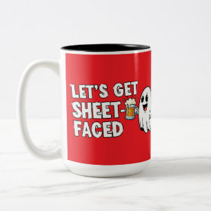Caneca De Café Em Dois Tons Tee Virado para Folha
