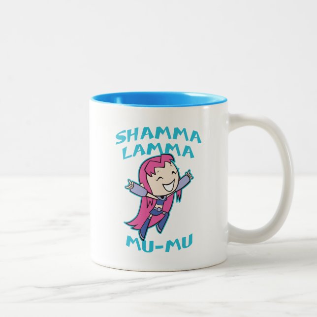 Caneca De Café Em Dois Tons Teen Titans Go! | Incêndio "Shamma Lamma Mu-Mu" (Direita)