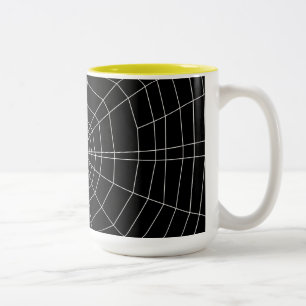 Caneca De Café Em Dois Tons teia de aranha em preto