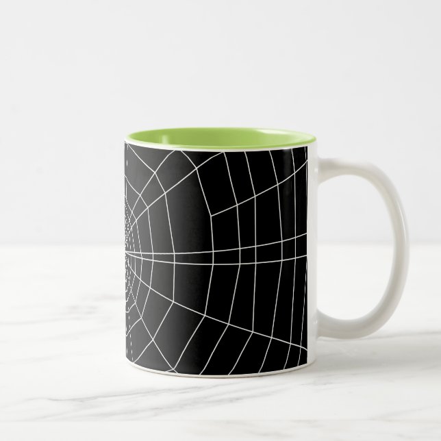 Caneca De Café Em Dois Tons teia em preto (Direita)
