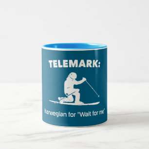 Caneca De Café Em Dois Tons Telemark: Norueguês Por "Me Esperar"