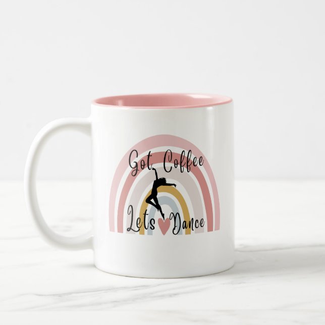 Caneca De Café Em Dois Tons Tem Dança De Vamos De Café (Esquerda)