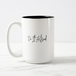 Caneca De Café Em Dois Tons Tem medo do Conjunto de Mug Inspiracional (6 de 10