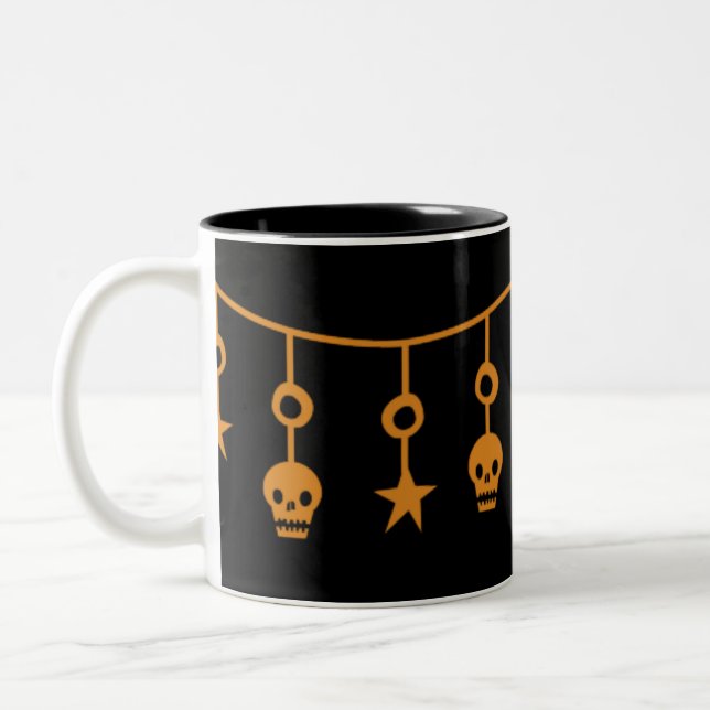 Caneca De Café Em Dois Tons Tema de Halloween (Esquerda)