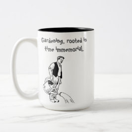 Caneca De Café Em Dois Tons Tema de jardinagem