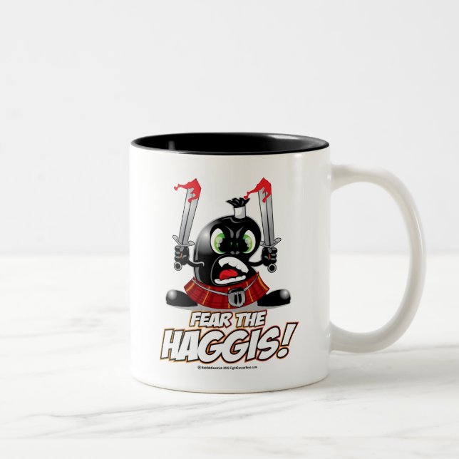 Caneca De Café Em Dois Tons Tema o Haggis (Direita)