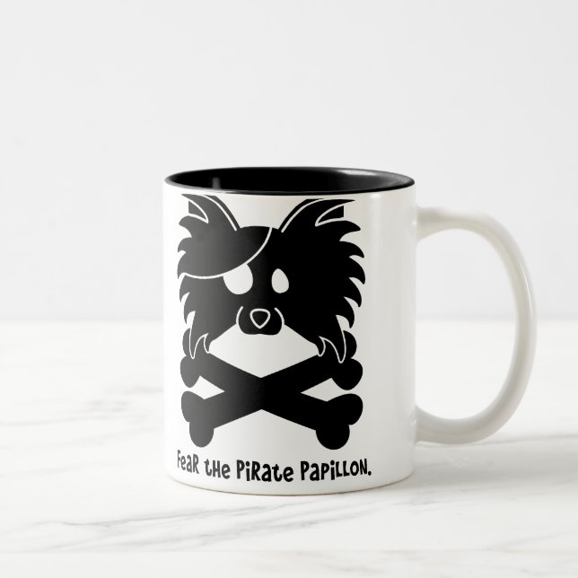Caneca De Café Em Dois Tons Tema o pirata Papillon (Direita)