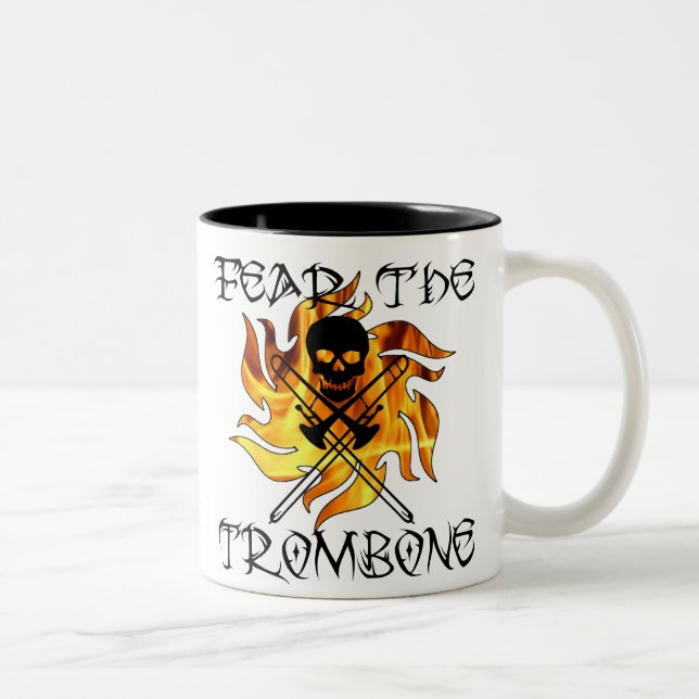 Caneca De Café Em Dois Tons Tema o Trombone (Direita)