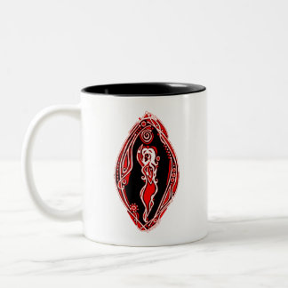 Caneca De Café Em Dois Tons Têmis Deusa Yoni Art Mug