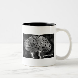 Caneca De Café Em Dois Tons Tempestade cerebral