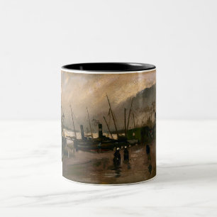 Caneca De Café Em Dois Tons Tempestade dos Pescadores de Amsterdã, por Vincent