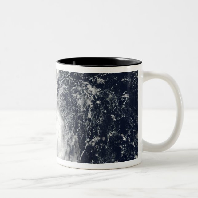 Caneca De Café Em Dois Tons Tempestade tropical Gustav 2 (Direita)