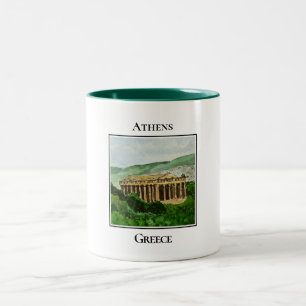 Caneca De Café Em Dois Tons Templo de Hephaestus, Grécia de Atenas
