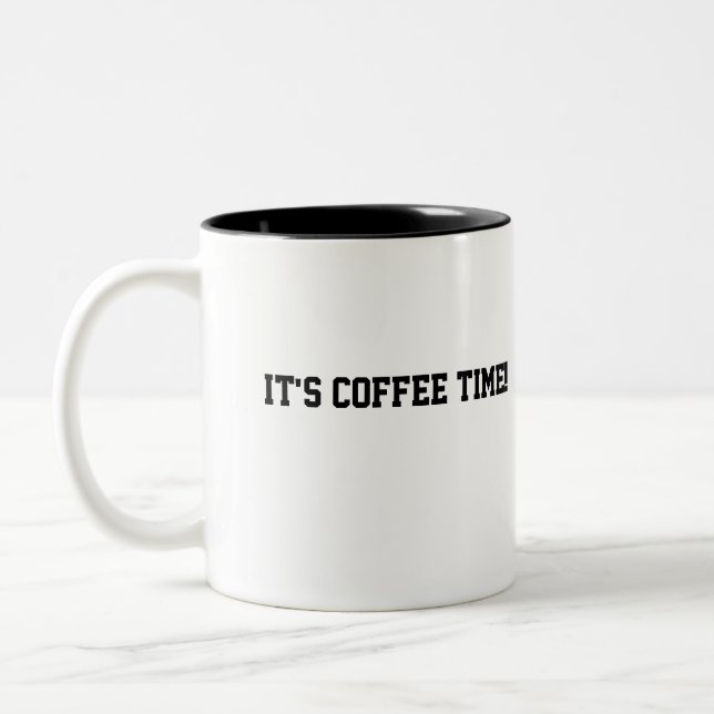 Caneca De Café Em Dois Tons Tempo do café (Esquerda)