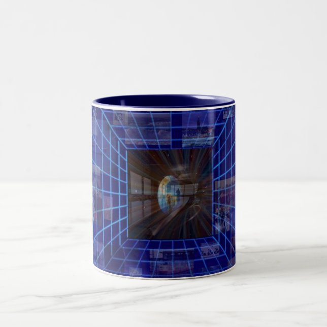 Caneca De Café Em Dois Tons Tempo Mug (Centro)