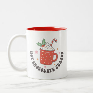 Caneca De Café Em Dois Tons Temporada de Chocolate Quente