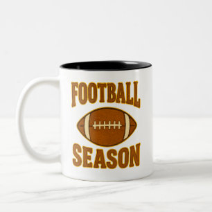 Caneca De Café Em Dois Tons Temporada de Futebol Estilo de Remendo Impresso