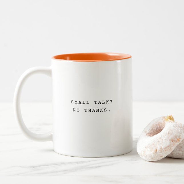 Caneca De Café Em Dois Tons Tendência Fofo Divertida (Com Donut)