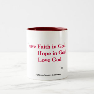Caneca De Café Em Dois Tons Tenha fé em Deus