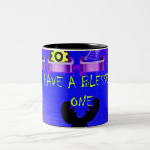 Caneca De Café Em Dois Tons Tenha um Feliz Natal - Um Digital Festivo