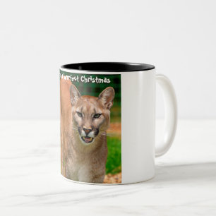 Caneca De Café Em Dois Tons Tenha um Natal Purrfeito
