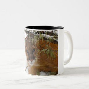 Caneca De Café Em Dois Tons Tenha um Natal Purrfeito