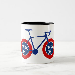 Caneca De Café Em Dois Tons Tennessee Flag Cycling
