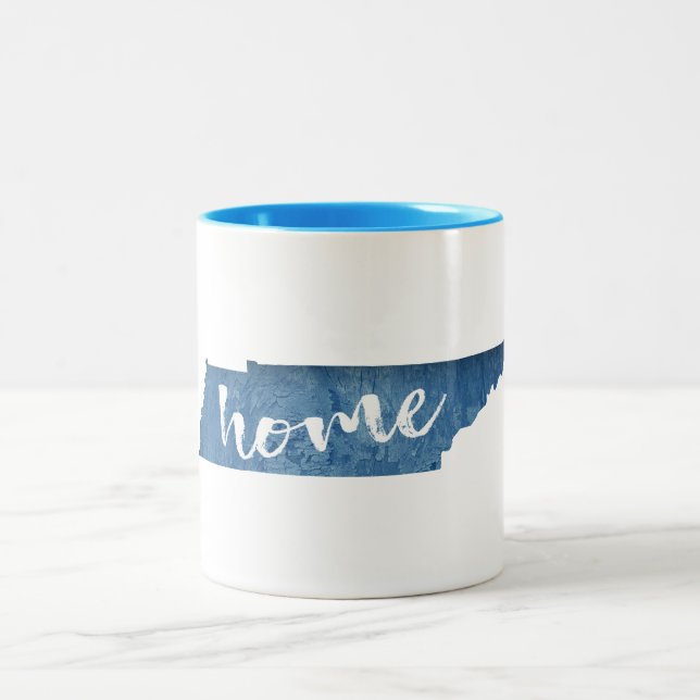 Caneca De Café Em Dois Tons Tennessee Home Wood Grain (Centro)