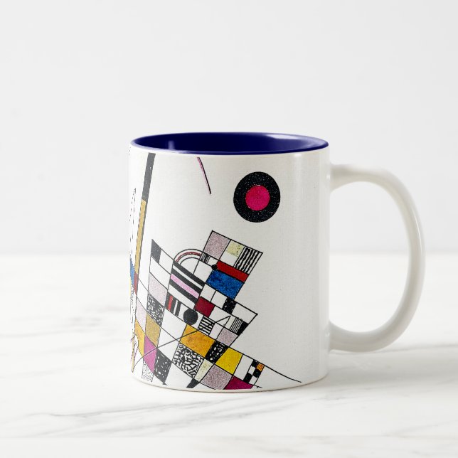 Caneca De Café Em Dois Tons Tensão Delicada #85 - Kandinsky (Direita)