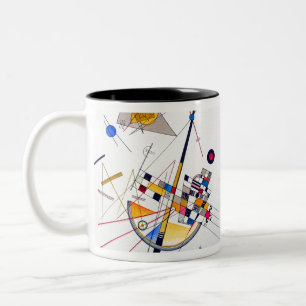 Caneca De Café Em Dois Tons Tensão delicada de Wassily Kandinsky
