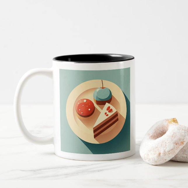 Caneca De Café Em Dois Tons Tentações Doces (Com Donut)