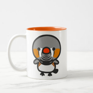 Caneca De Café Em Dois Tons tentilhão-de-sunda macho
