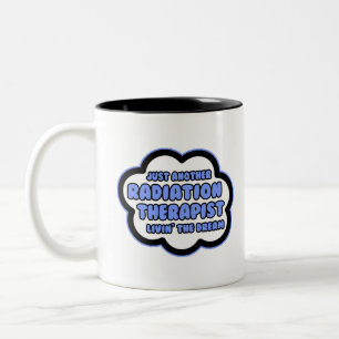Caneca De Café Em Dois Tons Terapêutica de Radiação. Vivendo O Sonho