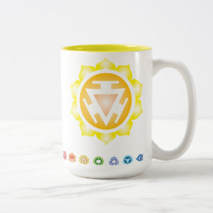 Caneca De Café Em Dois Tons Terceiro Chakra: reivindicando seu poder