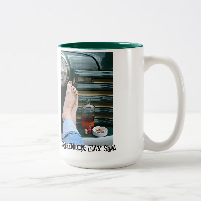 Caneca De Café Em Dois Tons Termas do dia do campónio (Direita)