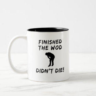 Caneca De Café Em Dois Tons TERMINOU o WOD NÃO MORREU divertimento