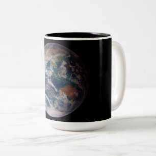 Caneca De Café Em Dois Tons Terra Blue Marble (Hemisfério Oriental)