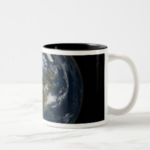 Caneca De Café Em Dois Tons Terra completa que mostra America do Norte 5