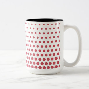 Caneca De Café Em Dois Tons Terra Cotta Bolinhas Modern White