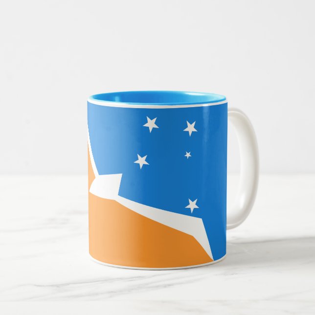 Caneca De Café Em Dois Tons Terra do Fogo (Frente Esquerda)