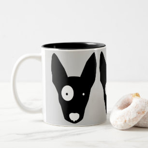 CANECA DE CAFÉ EM DOIS TONS TERREIRO DE BULL: ILUSTRAÇÃO GRÁFICA PRETA E BR